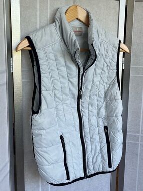 FP Movement Free People White/Grey Quilted Puffer Vest Athletic Size M (fits S)